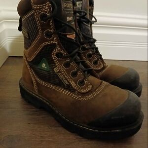 Womens Brown Royer Steel Toed Work Boots - Size 7 Reg.